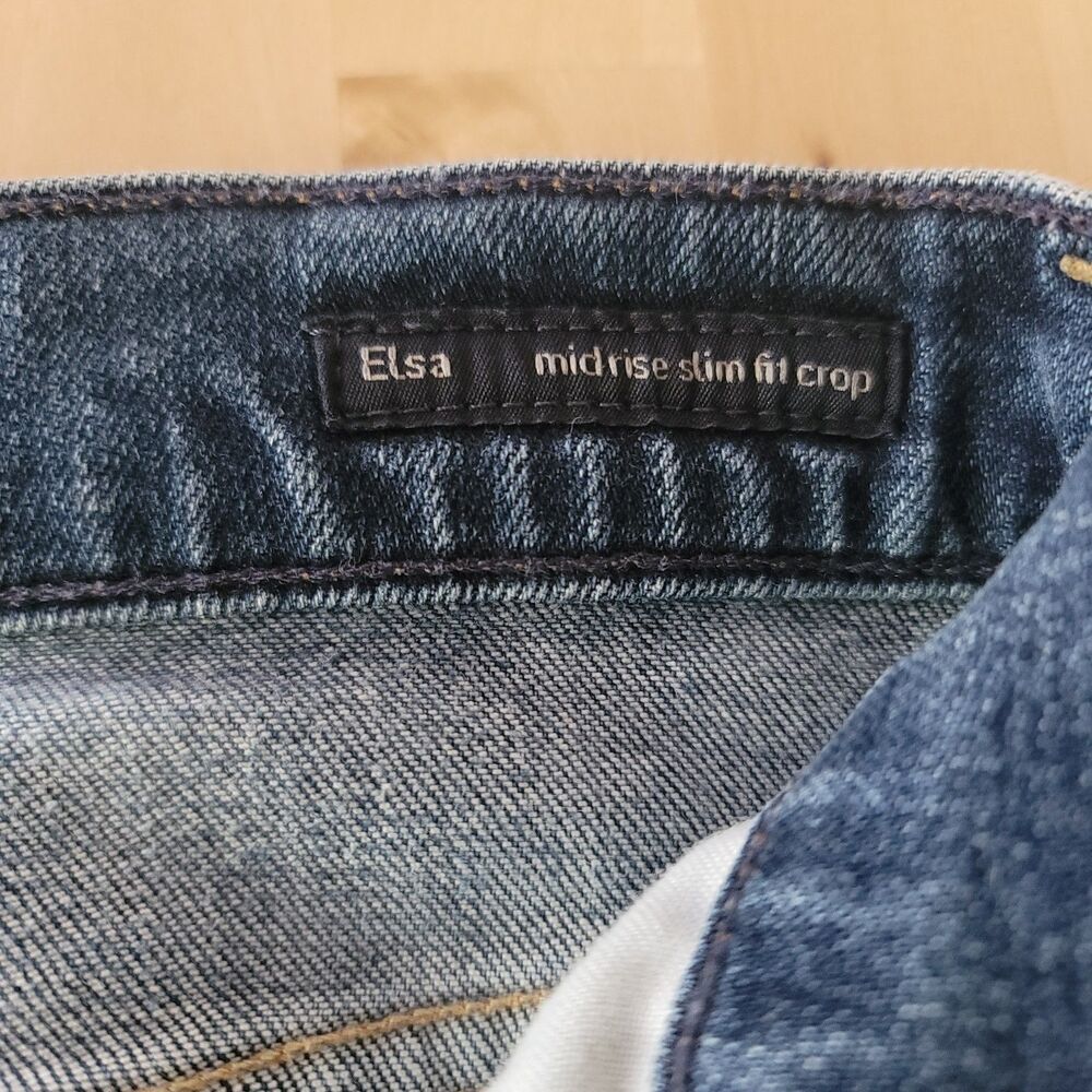 Citizens of Humanity CoH Elsa Mid Rise Slim Fit Crop Jeans Size 30 Preppy - Picture 9 of 11